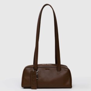 Small Recycled Leather Bowler Bag