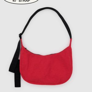 Medium Nylon Crescent Bag – Candy Apple